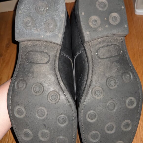 Wills London Black Vegan Leather Shoes men's size 10 - Picture 2 of 4